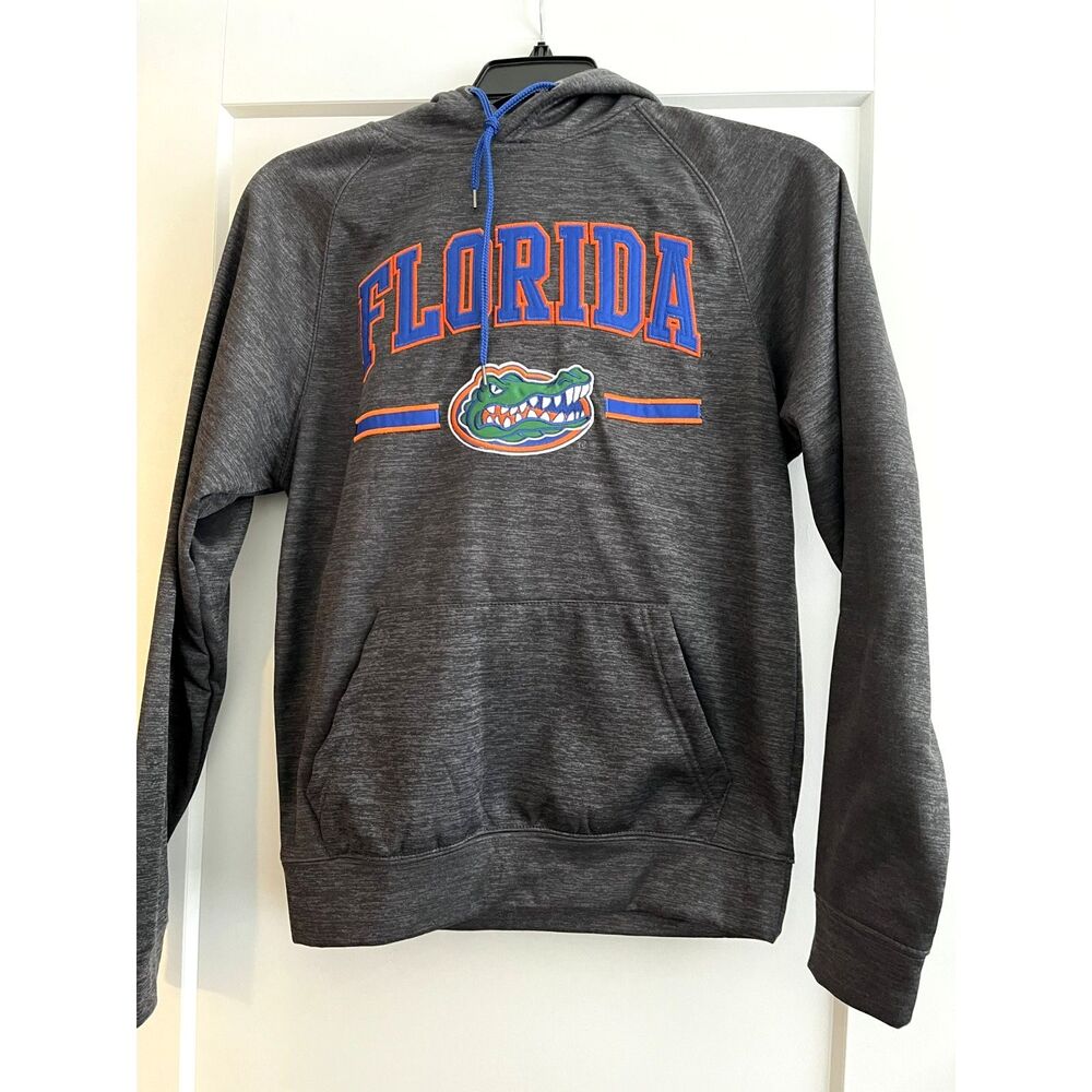 Florida Gators Hoodie Men’s Small Dark Gray Logo Sweatshirt NCAA Pullover